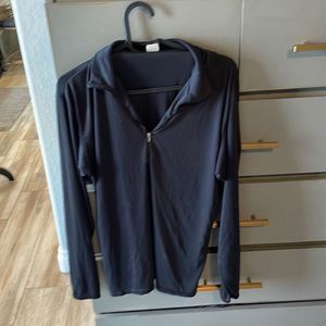 Patagonia black quarter zip front, long sleeve shirt, size large